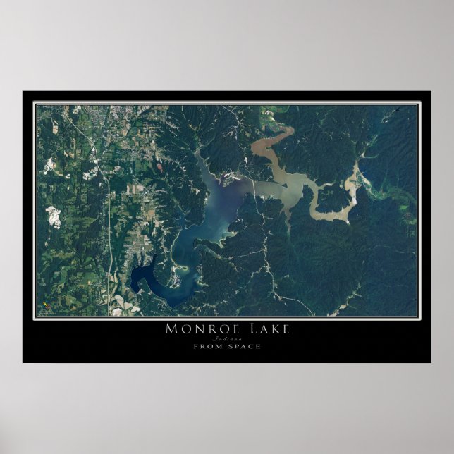 Mapa de Posters por satélite de Monroe Lake Indian (Frente)