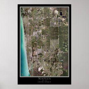 Mapa de Posters por satélite de Nápoles Florida