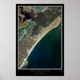 Mapa de Posters por satélite de Ocean City New Jer