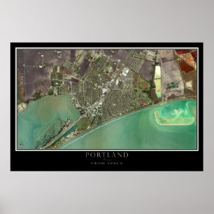 Mapa de Posters por satélite de Portland Texas