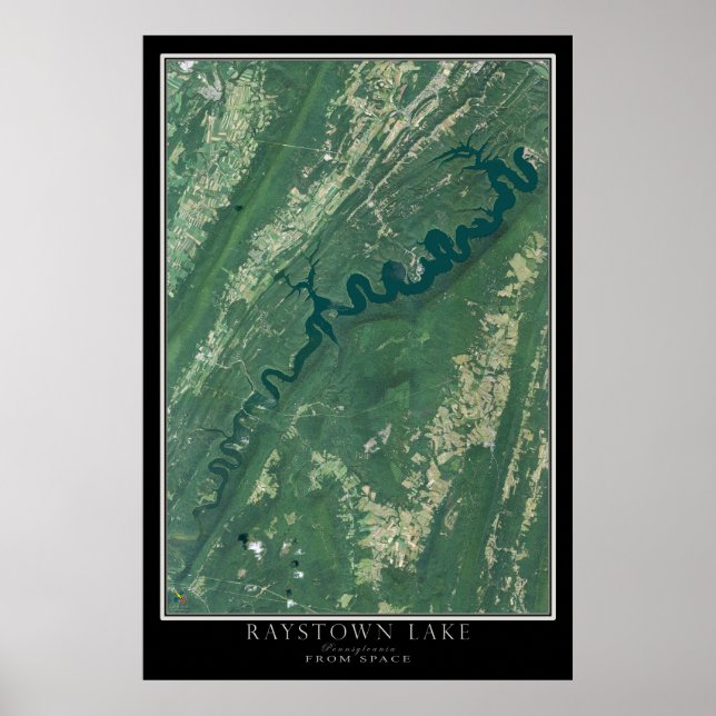 Mapa de Posters por satélite de Raystown Lake Penn (Frente)