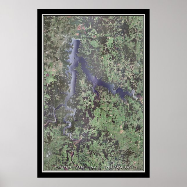 Mapa de Posters por satélite de Stockton Lake Miss (Frente)