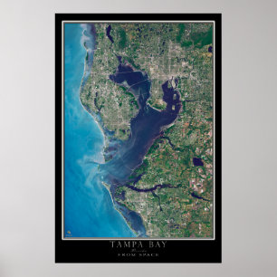 Mapa de Posters por satélite de Tampa Bay Florida