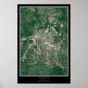 Mapa de Posters por satélite de Tulsa Oklahoma