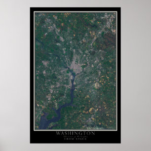 Mapa de Posters por satélite de Washington DC