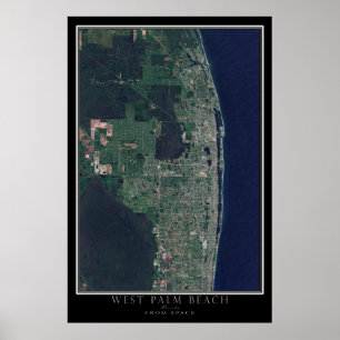 Mapa de Posters por satélite de West Palm Beach Fl