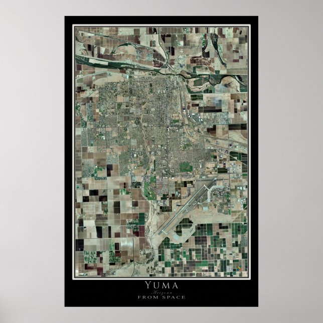 Mapa de Posters por satélite de Yuma Arizona (Frente)