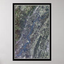 Mapa de Posters por satélite del lago de Tennessee
