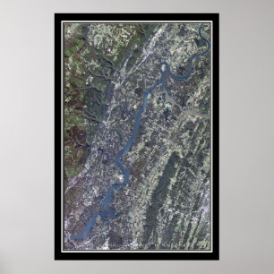 Mapa de Posters por satélite del lago de Tennessee