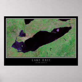 Mapa de Posters por satélite del lago Erie
