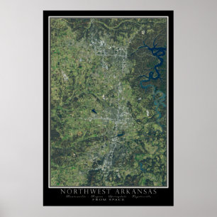 Mapa de Posters por satélite del noroeste de Arkan
