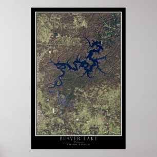 Mapa de Posters satelitales de Beaver Lake Arkansa