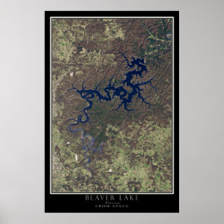 Mapa de Posters satelitales de Beaver Lake Arkansa