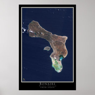 Mapa de Posters satelitales de Bonaire
