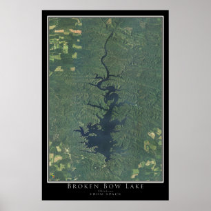 Mapa de Posters satelitales de Bow Lake Oklahoma