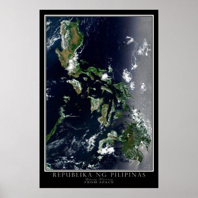 Mapa de Posters satelitales de Filipinas (Frente)
