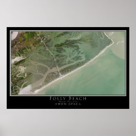 Mapa de Posters satelitales de Folly Beach South C