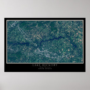 Mapa de Posters satelitales de Lake Hickory North 
