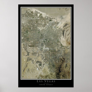 Mapa de Posters satelitales de Las Vegas Nevada