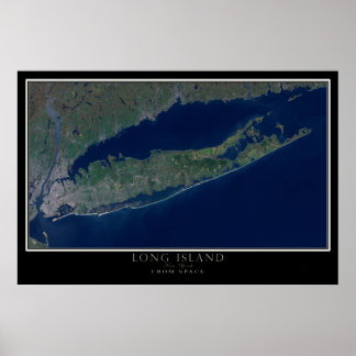 Mapa de Posters satelitales de Long Island New Yor
