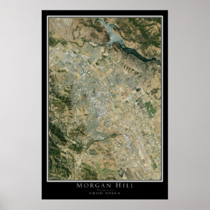 Mapa de Posters satelitales de Morgan Hill Califor