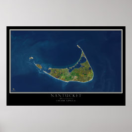 Mapa de Posters satelitales de Nantucket Massachus