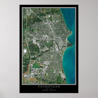 Mapa de Posters satelitales de Sheboygan Wisconsin
