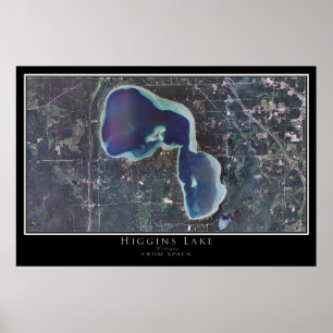 Mapa de Posters satelitales del lago Higgins