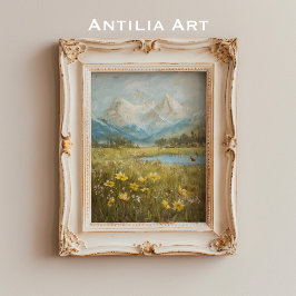 Mapa de primavera arte natural vintage