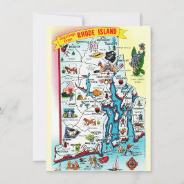 Mapa de Rhode Island Moving Invitación