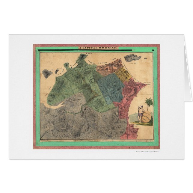 Mapa de Río de Janeiro por Michellerie 1831 (Anverso (Horizontal))