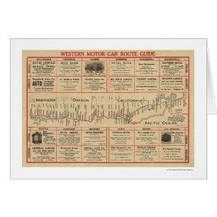 Mapa de ruta auto occidental 1915