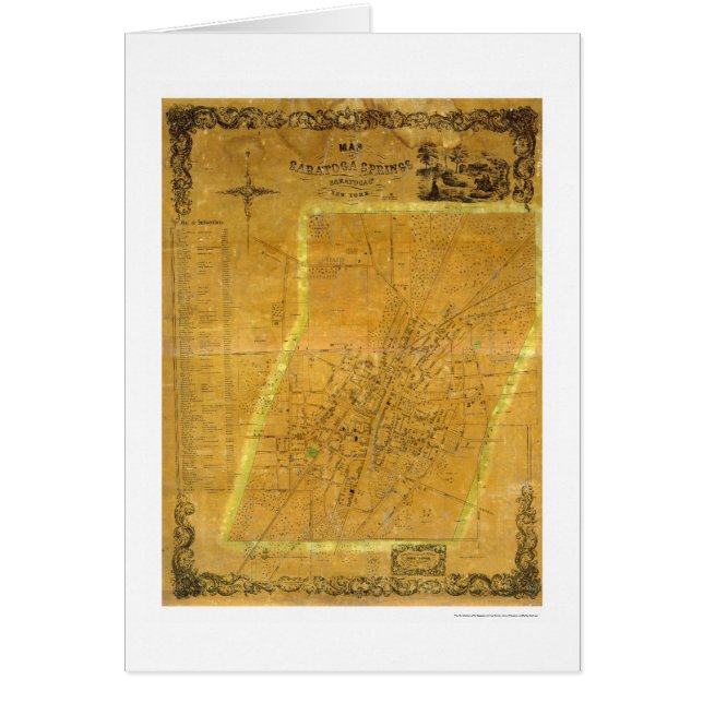 Mapa de Saratoga Springs, Nueva York por Bevan (Frente)