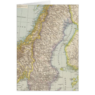 Mapa de Schweden, Noruega - Suecia