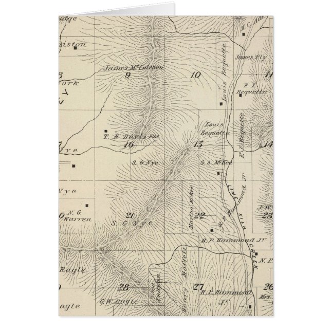 Mapa de sección del condado de Tulare T17S R27E (Frente)
