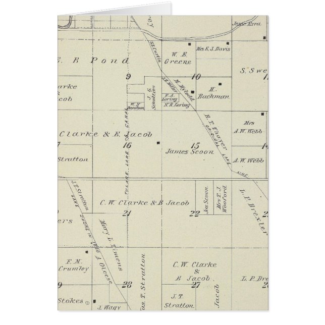 Mapa de sección del condado de Tulare T22S R23E (Frente)