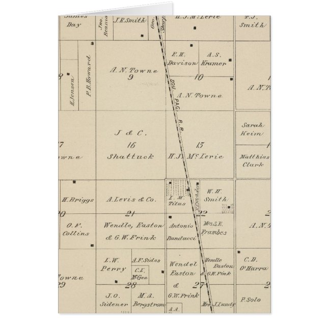 Mapa de sección del condado de Tulare T24S R25E (Frente)