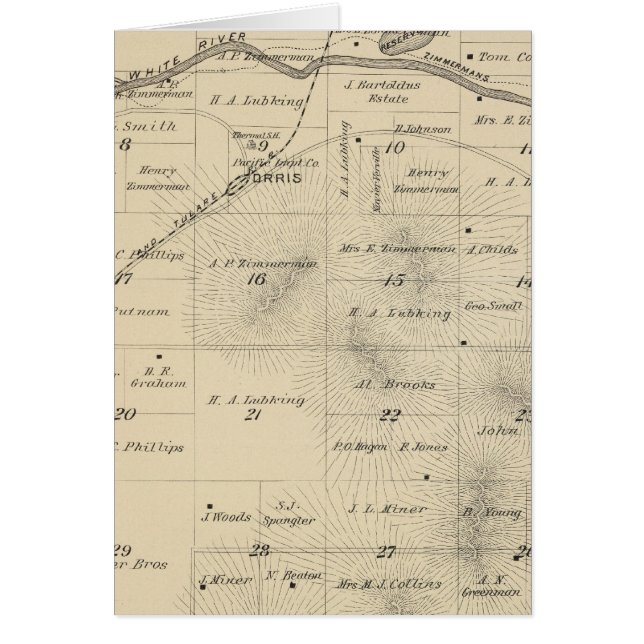 Mapa de sección del condado de Tulare T24S R27E (Frente)