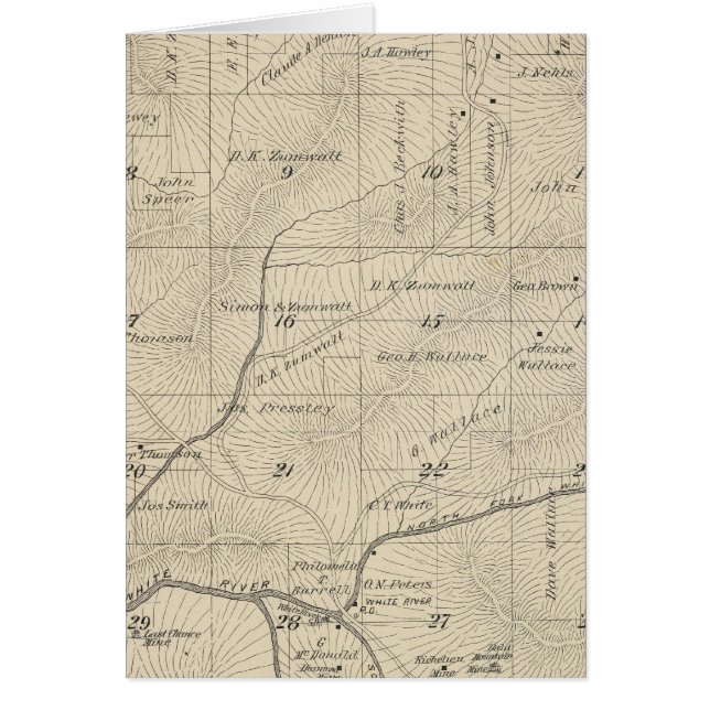 Mapa de sección del condado de Tulare T24S R29E (Frente)