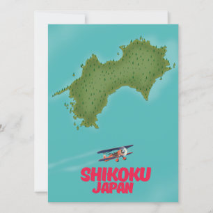 Mapa de Shikoku Japón