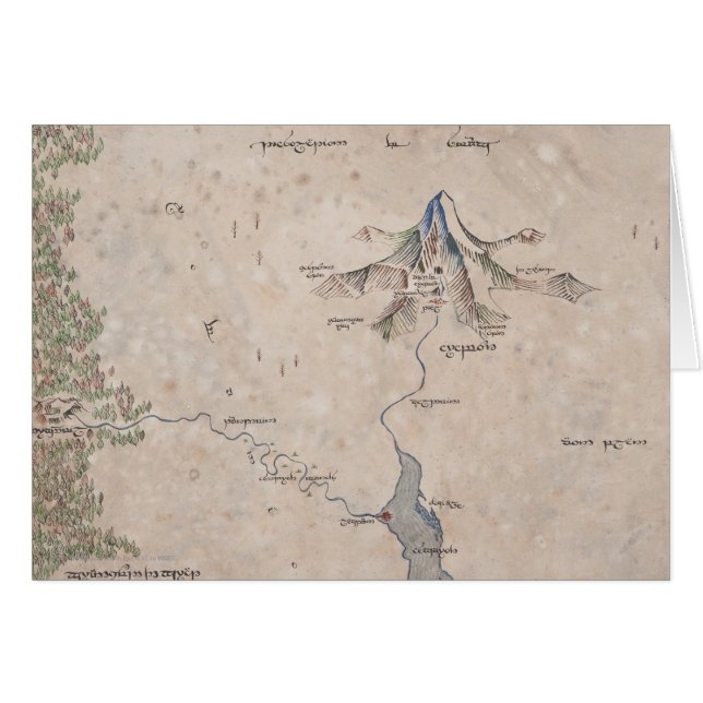 Mapa de Sindarin de la solitaria montaña (Anverso (Horizontal))