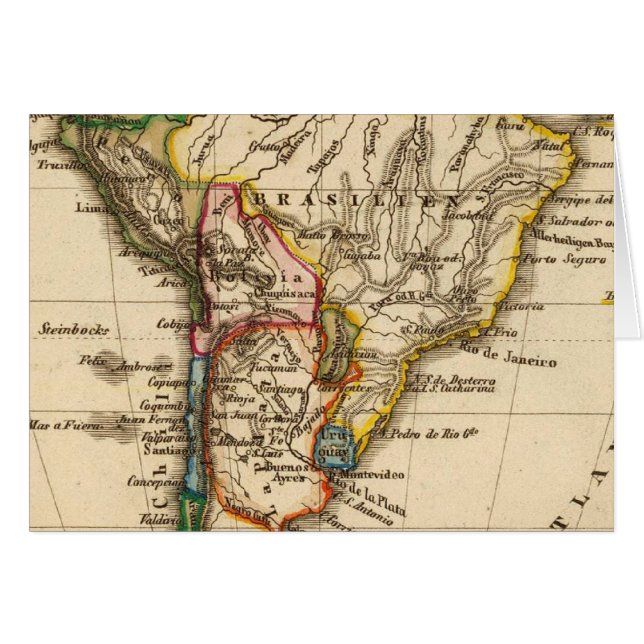 Mapa de Sudamérica (Anverso (Horizontal))