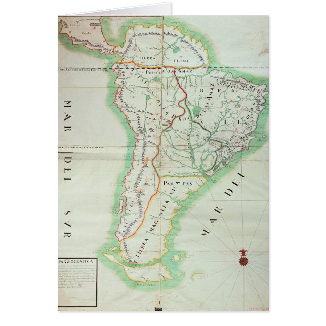 Mapa de Suramérica, 1777 (Frente)