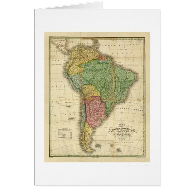 Mapa de Suramérica de Finley 1826 (Frente)