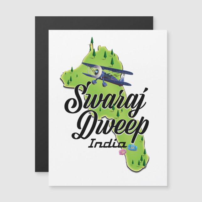 Mapa de Swaraj Dweep India (Anverso/Reverso)