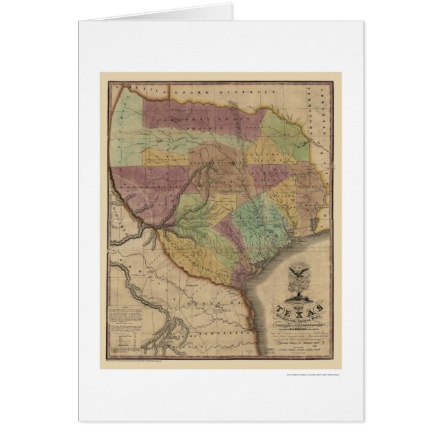 Mapa de Tejas de Stephen Austin 1837 (Frente)