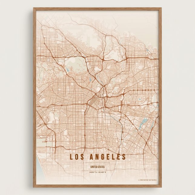 Mapa de terracota de Los Ángeles Póster de regalo  (Subido por el creador)