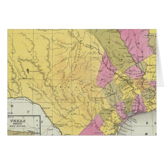 Mapa De Texas (Anverso (Horizontal))
