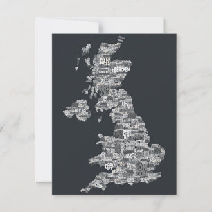 Mapa de texto de Gran Bretaña