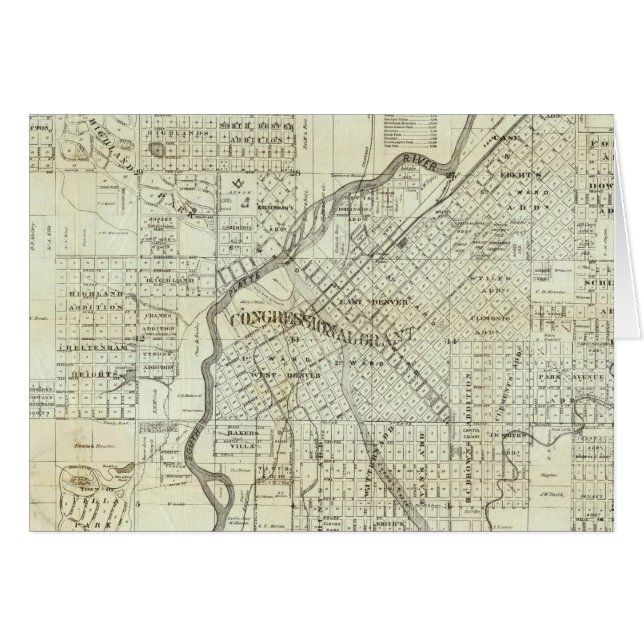 Mapa de Thayer de Denver Colorado (Anverso (Horizontal))